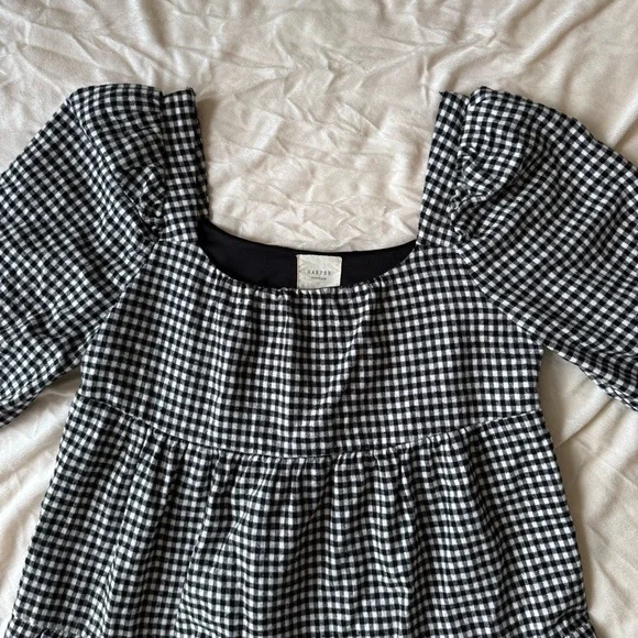 Adorable Gingham Babydoll Mini Dress 🖤 - Picture 5 of 9